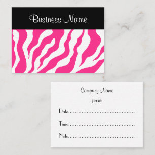 Heißer Rosa-Zebra-Terminplan Terminkarte