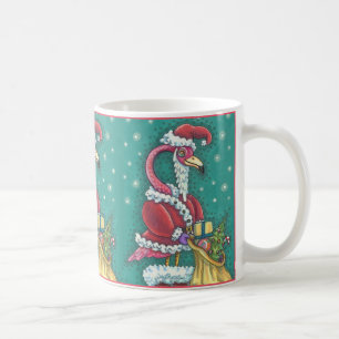 HEIßER ROSAFARBENER FLAMINGO IN LUSTIGEM WEIHNACHT KAFFEETASSE