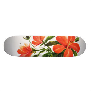 Heißer roter Hibiskus Skateboard