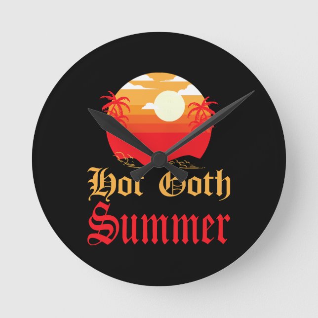 heißer Sommer Runde Wanduhr (Vorderseite)