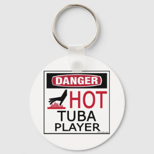 Heißer Tuba-Spieler Schlüsselanhänger