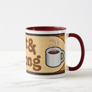 Heißer u. starker Kaffee Tasse