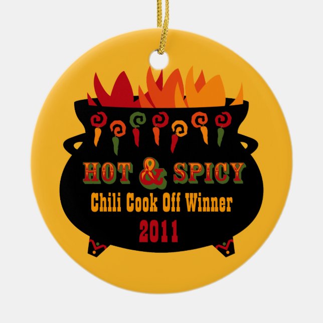 Heißer u. würziger Chili-Koch weg von der Keramik Ornament (Vorne)
