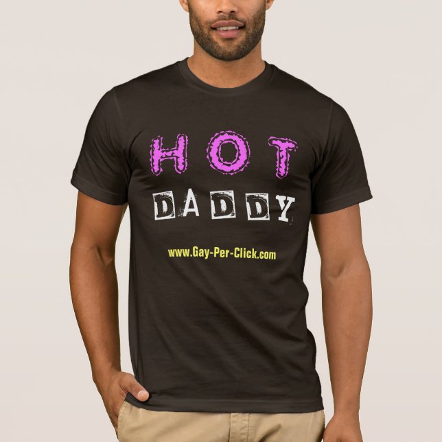 "HEISSER Vati" Gay-Per-Click.com T T-Shirt (Vorderseite)