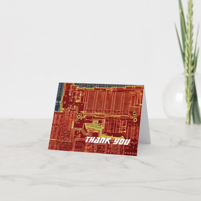 Heißes CPU-Einschmelzen dankt Ihnen zu kardieren Dankeskarte (Vorderseite)