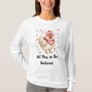 Heißes Durcheinander im Hühnerstall Valentins-Huhn T-Shirt