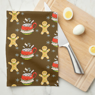 heißes Kakao + Lebkuchen Geschirrtuch