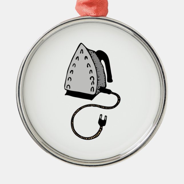 Heißes Kleidungs-Eisen Silbernes Ornament (Vorne)