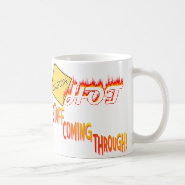 Heißes Material, das durch Tasse kommt (Rechts)