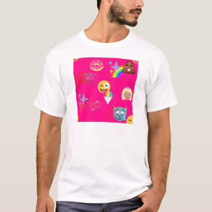 heißes Rosa-Emoji T-Shirt