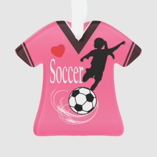 Heißes Rosa-Fußball-Ball-Shirt Ornament
