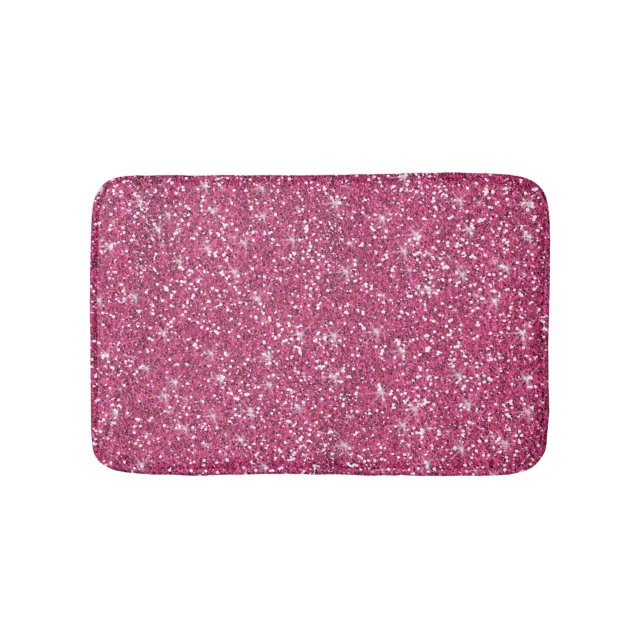 Heißes Rosa-Glitzer gedruckt Badematte (Vorderseite)