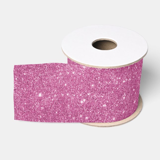 Heißes Rosa-Glitzer-Glitzern Ripsband (Spule)