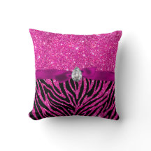Heißes Rosa-Glitzerzebra-Muster-Band-Diamant