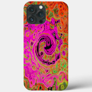 Heißes Rosa Groovy Abstrakter Retro Flüssigkeitswi Case-Mate iPhone Hülle