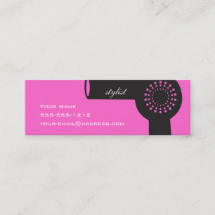 Heißes Rosa-Haar-Stylist-dünne Geschäfts-Karte Mini Visitenkarte