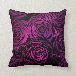Heißes Rosa-himmlische BlumenRosen Kissen