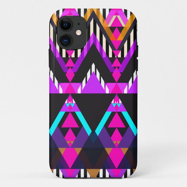 Heißes Rosa-Pop-Azteke Case-Mate iPhone Hülle (Rückseite)