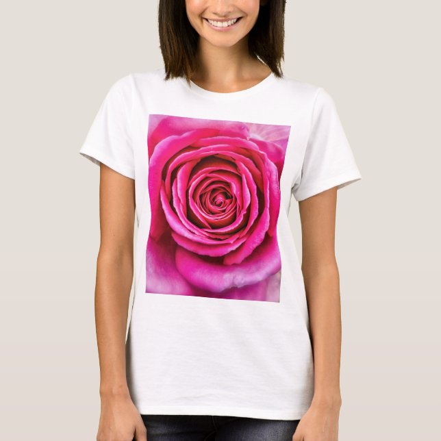 Heißes Rosa-Rose T-Shirt (Vorderseite)