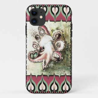 Heißes Rosa-u. Aqua-Kraken-Liebe-"Efeu" iPhone Case-Mate iPhone Hülle