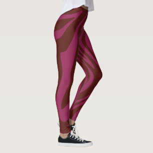 Heißes Rosa und violettes Zebramuster  Leggings