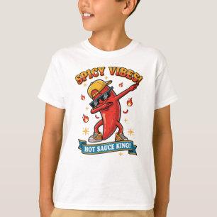 Heißes Sauce-König-Chili-Pepper-Grafik-T-Shirt T-Shirt