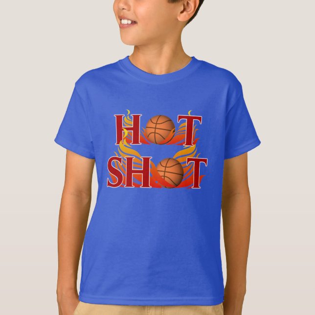 Heißes Schuss-Basketball-Shirt T-Shirt (Vorderseite)