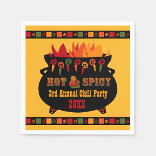 Heißes u. würziges Chili-Party Serviette