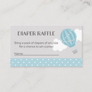 Heißluft-Ballon-Babyparty-Windelraffle-Karten Begleitkarte