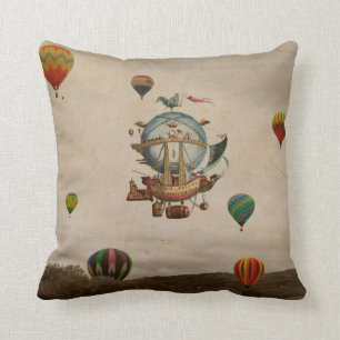 Heißluft-Ballon, La Minerve 1803 Reise in der Art Kissen