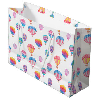 Heißluft-Ballon-Muster Große Geschenktüte