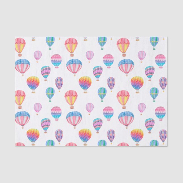 Heißluft-Ballon-Muster Seidenpapier (Vorderseite)