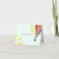 Heißluft-Ballon Notecard