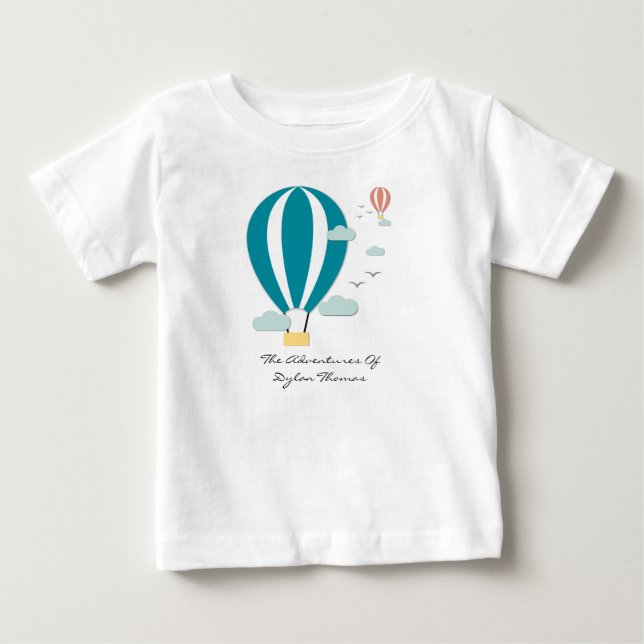 Heißluft-Ballon Papercut Art Baby T-shirt (Vorderseite)