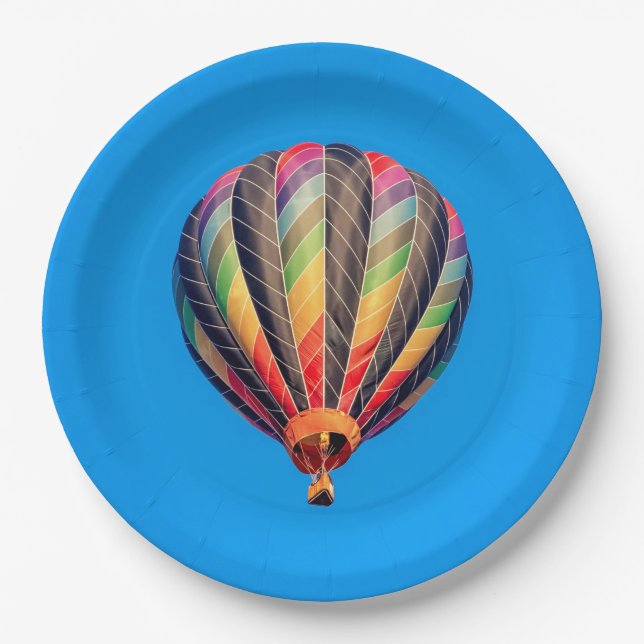 Heißluft-Ballon Pappteller (Vorderseite)