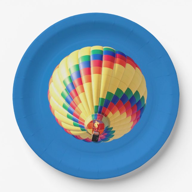 Heißluft-Ballon Pappteller (Vorderseite)