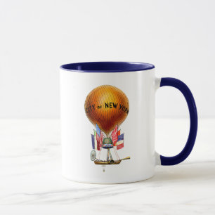 Heißluft-Ballon Stadt New York Tasse