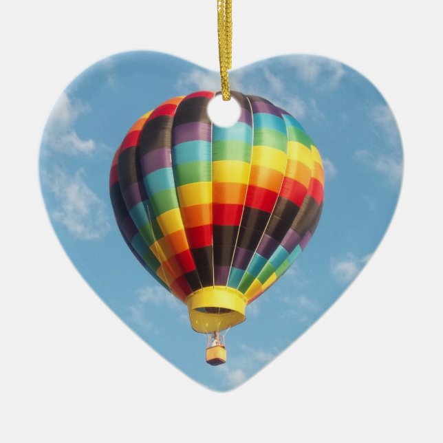 Heißluft-Ballon-Verzierung Keramik Ornament (Vorne)
