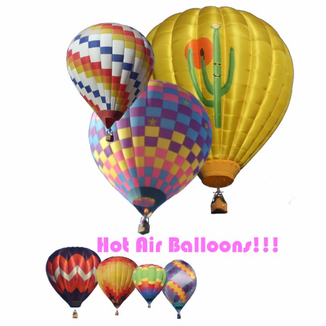 Heißluft-Ballone!!! Freistehende Fotoskulptur (Vorne)
