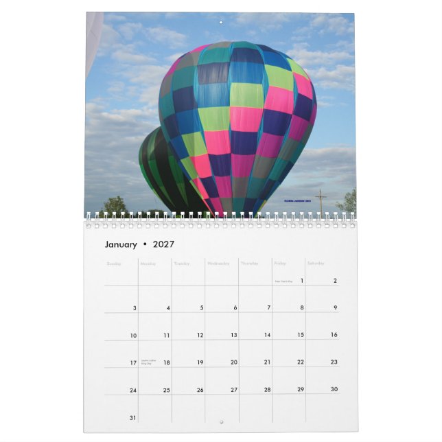 Heißluft-Ballone!!!!  Kalender 2013 (Jan 2027)