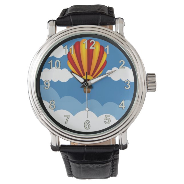Heißluftballon Armbanduhr (Vorderseite)