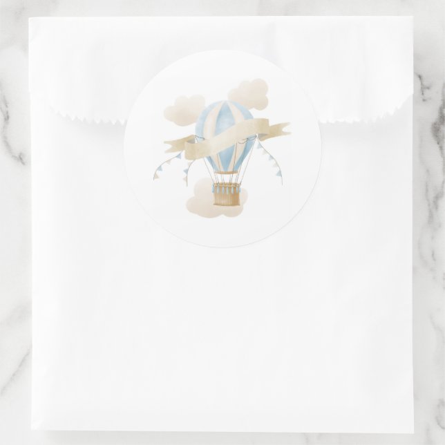 Heißluftballon-Aufkleber Runder Aufkleber (Tasche)