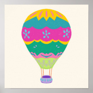 'Heißluftballon' aus dem Set 'Dream To Fly' von 3 Poster