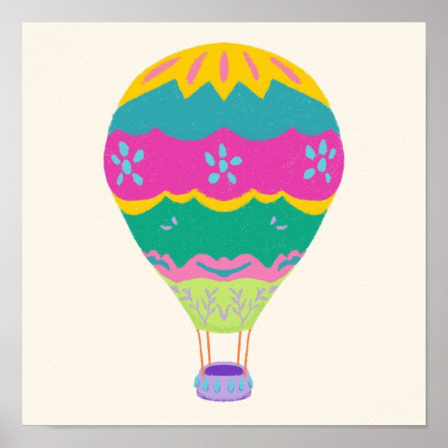 'Heißluftballon' aus dem Set 'Dream To Fly' von 3 Poster (Vorne)