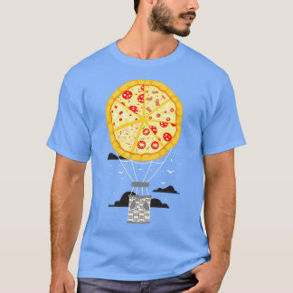 Heißluftballon aus Pizzabbildung T-Shirt