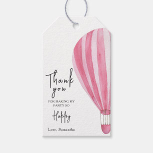 Heißluftballon Baby Shower oder Geburtstags-Dankes Geschenkanhänger