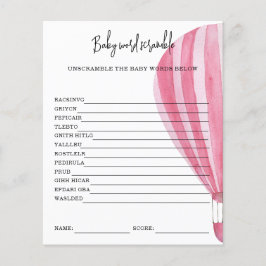 Heißluftballon - Baby Word Scramble