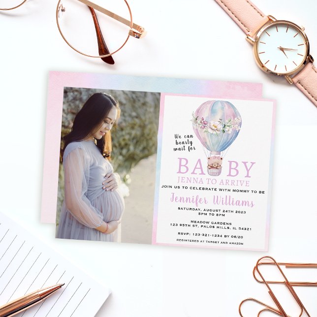 Heißluftballon Babydusche Foto Einladung (Von Creator hochgeladen)