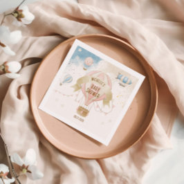 Heißluftballon Babydusche Serviette