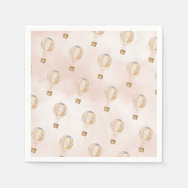 Heißluftballon Babydusche Serviette